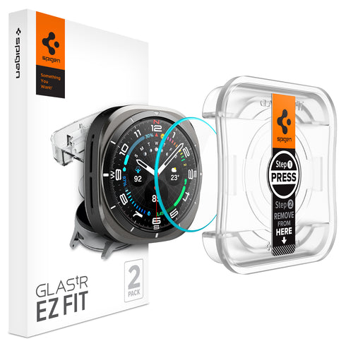 Spigen מגן מסך ל-Galaxy Watch Ultra (47mm) – GLAS.tR EZ Fit (2 יחידות)
